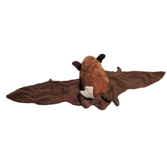 Wildlife Artist Brown Bat Stuffed Plush Animal Soft Winged Toy 7 x 15 inch - Picture 4 of 8